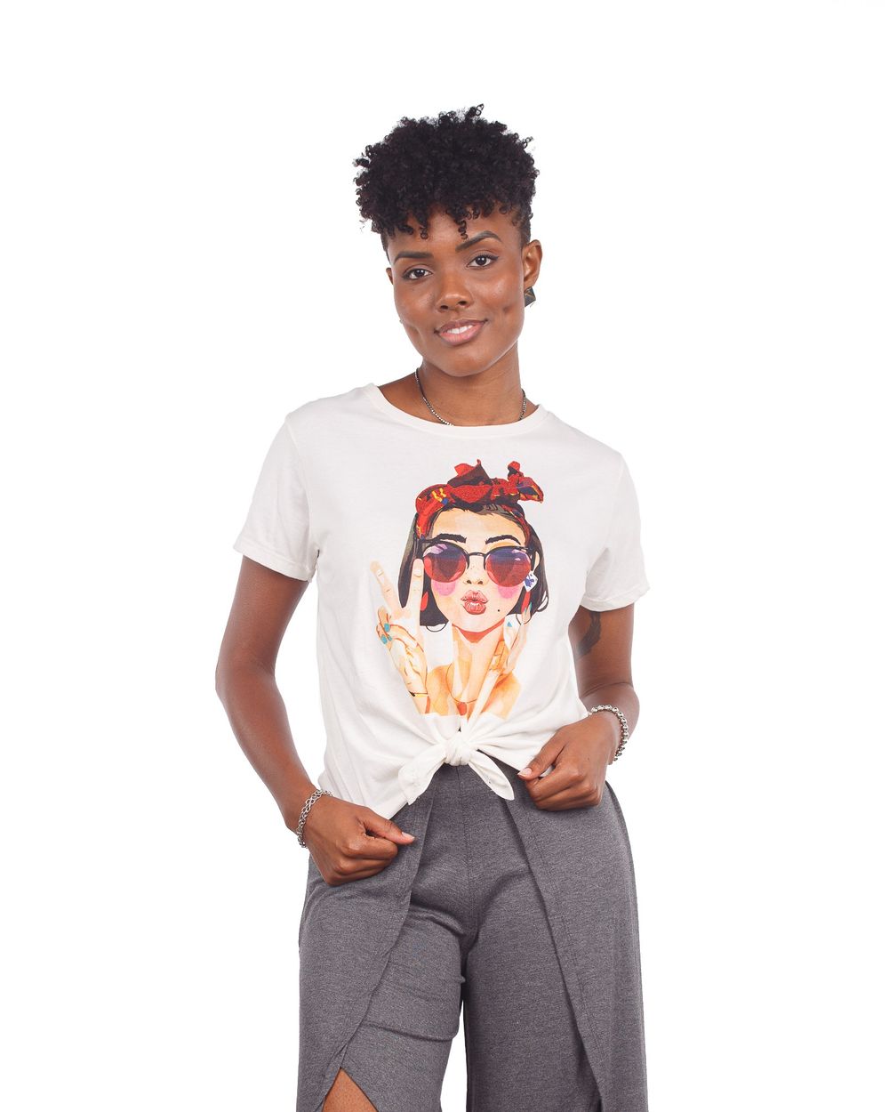 Camiseta best sale estampada feminina