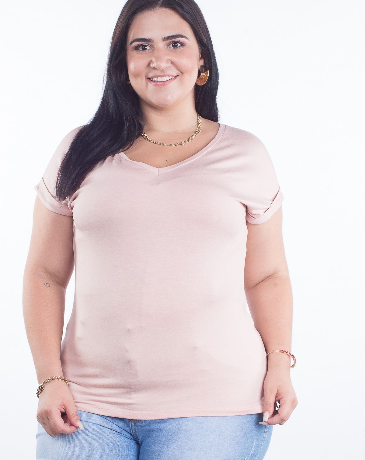 blusas básicas plus size