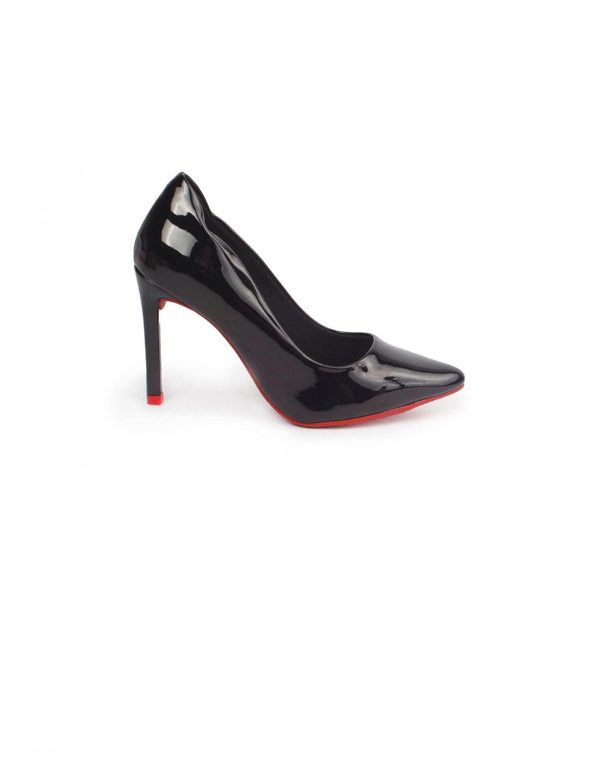 Scarpin Feminino Bico Fino Verniz Salto Alto  Renata Mello preto/vermelho - 33