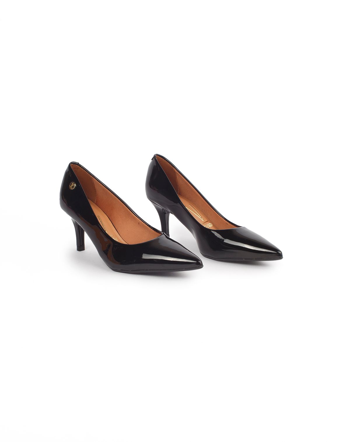 Scarpin Feminino Bico Fino Verniz preto vz - 34