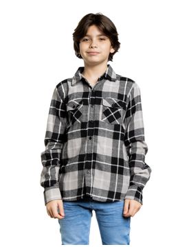 Camisa Manga Longa Infantil Menina Xadrez - lojasbesni