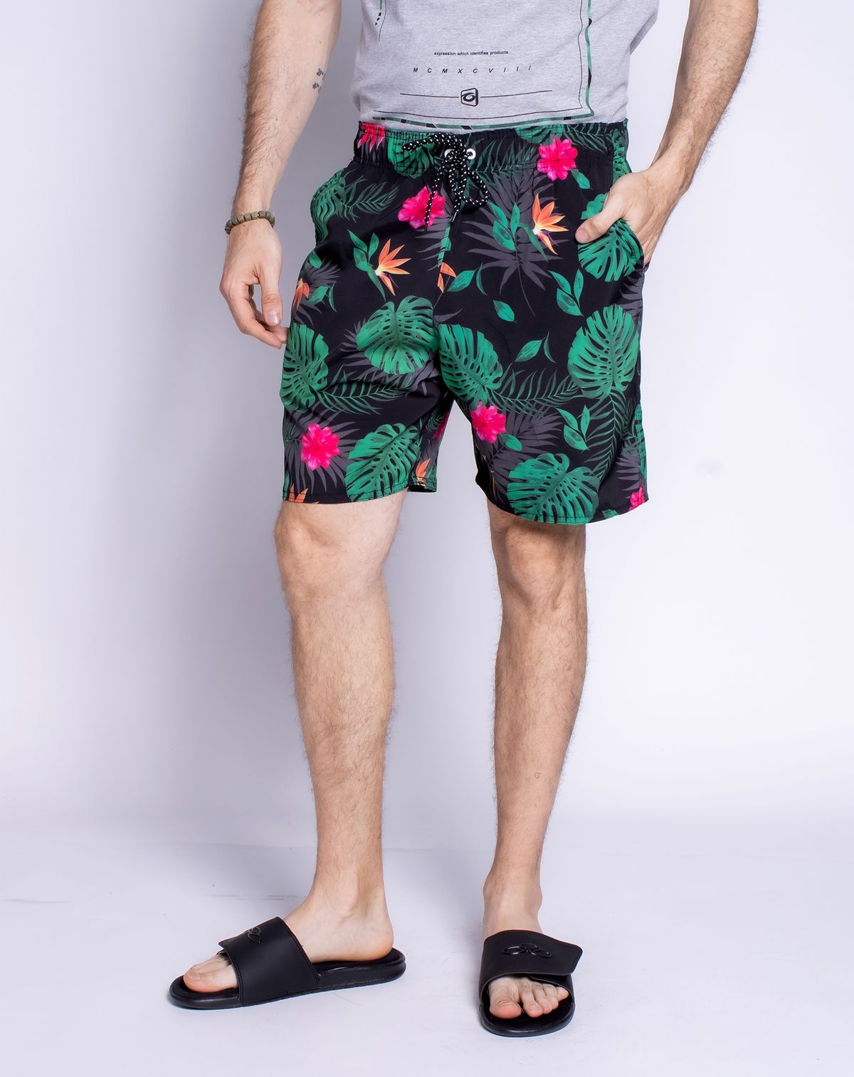 shorts tactel preto
