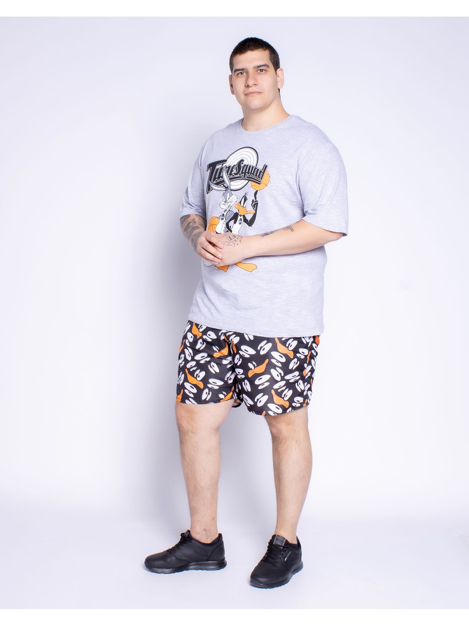 short tactel plus size masculino