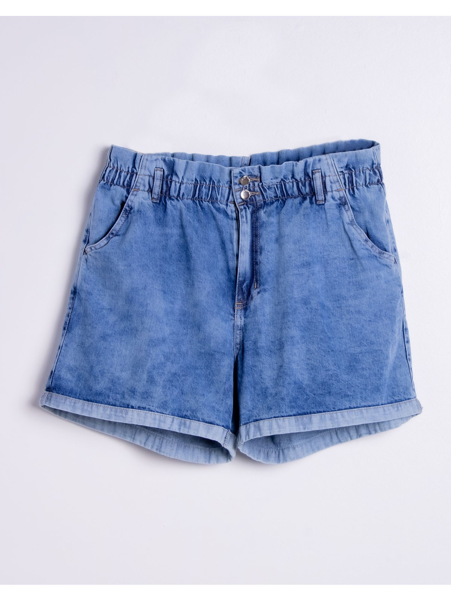 flowy jean shorts