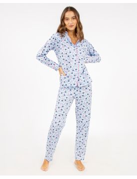 Pijama Longo Feminino Estampa Xadrez - lojasbesni