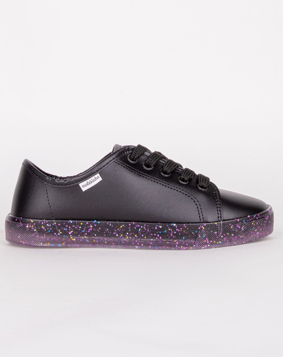 Tênis Casual Infantil Menina Glitter Molekinha preto - 27