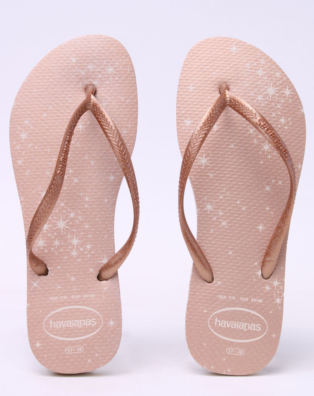 Chinelo Feminino Havaianas Slim Gloss bege - 33/4