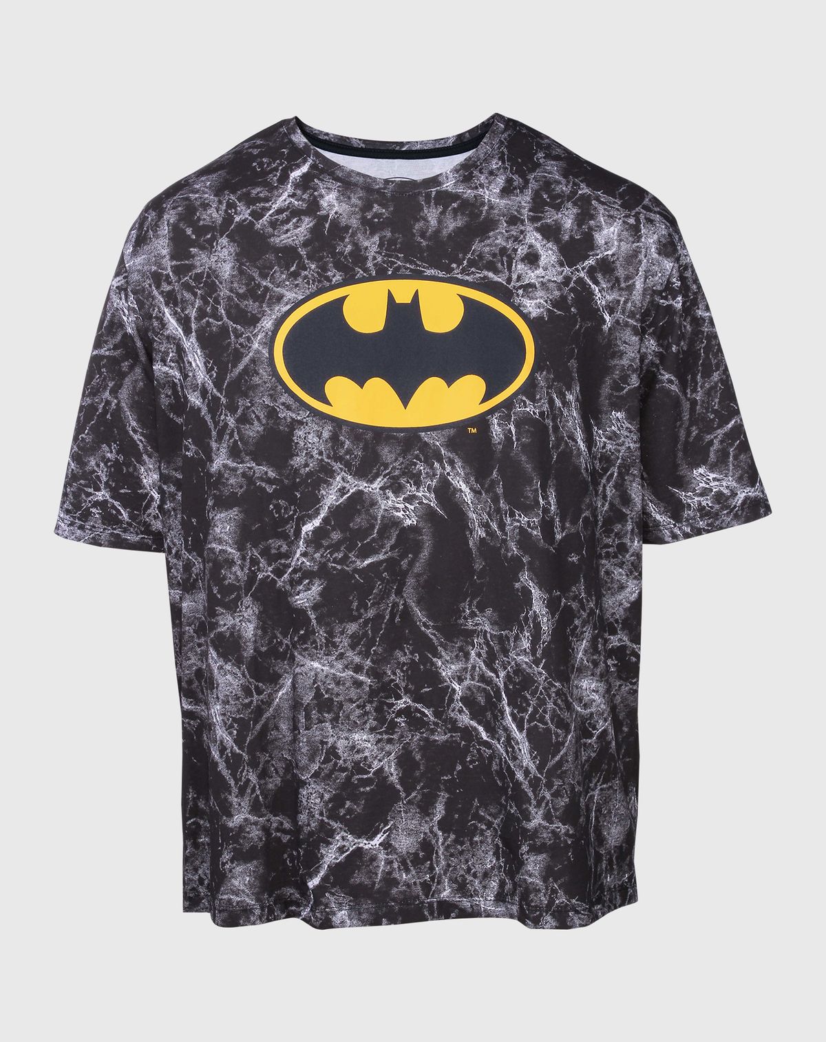 Camiseta Manga Curta Plus Size Masculina Estampa Batman Tie Dye - lojasbesni