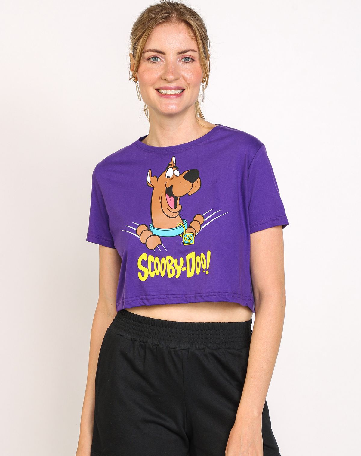 Camiseta Manga Curta Feminina Estampa Scooby Doo Lojasbesni 0836