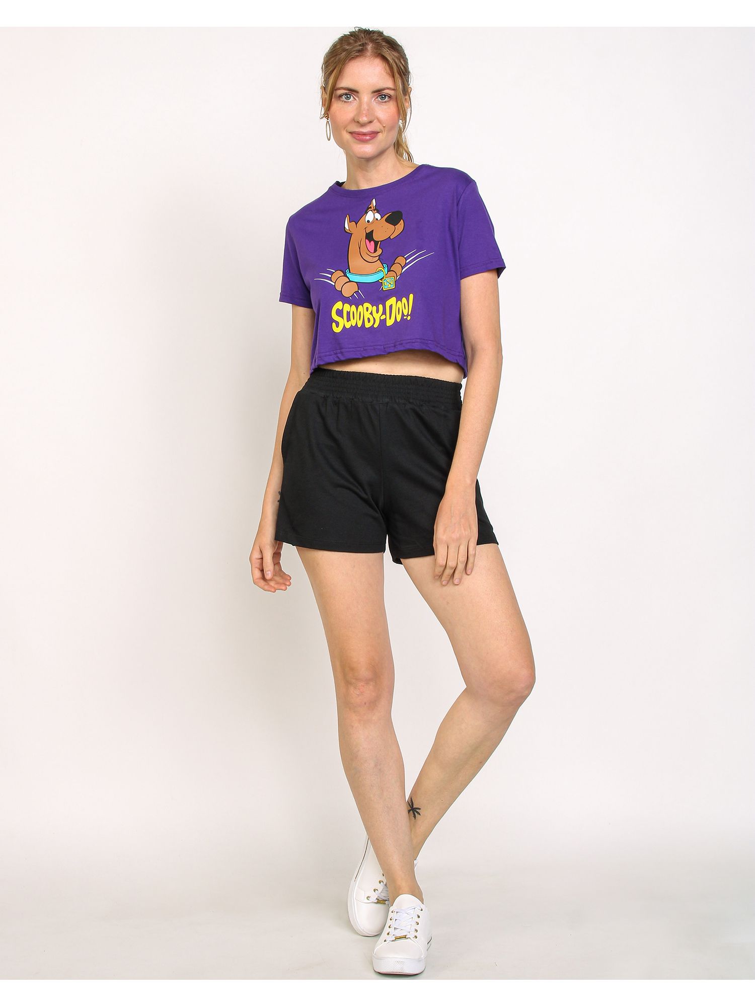 Camiseta Manga Curta Feminina Estampa Scooby Doo Lojasbesni 0550