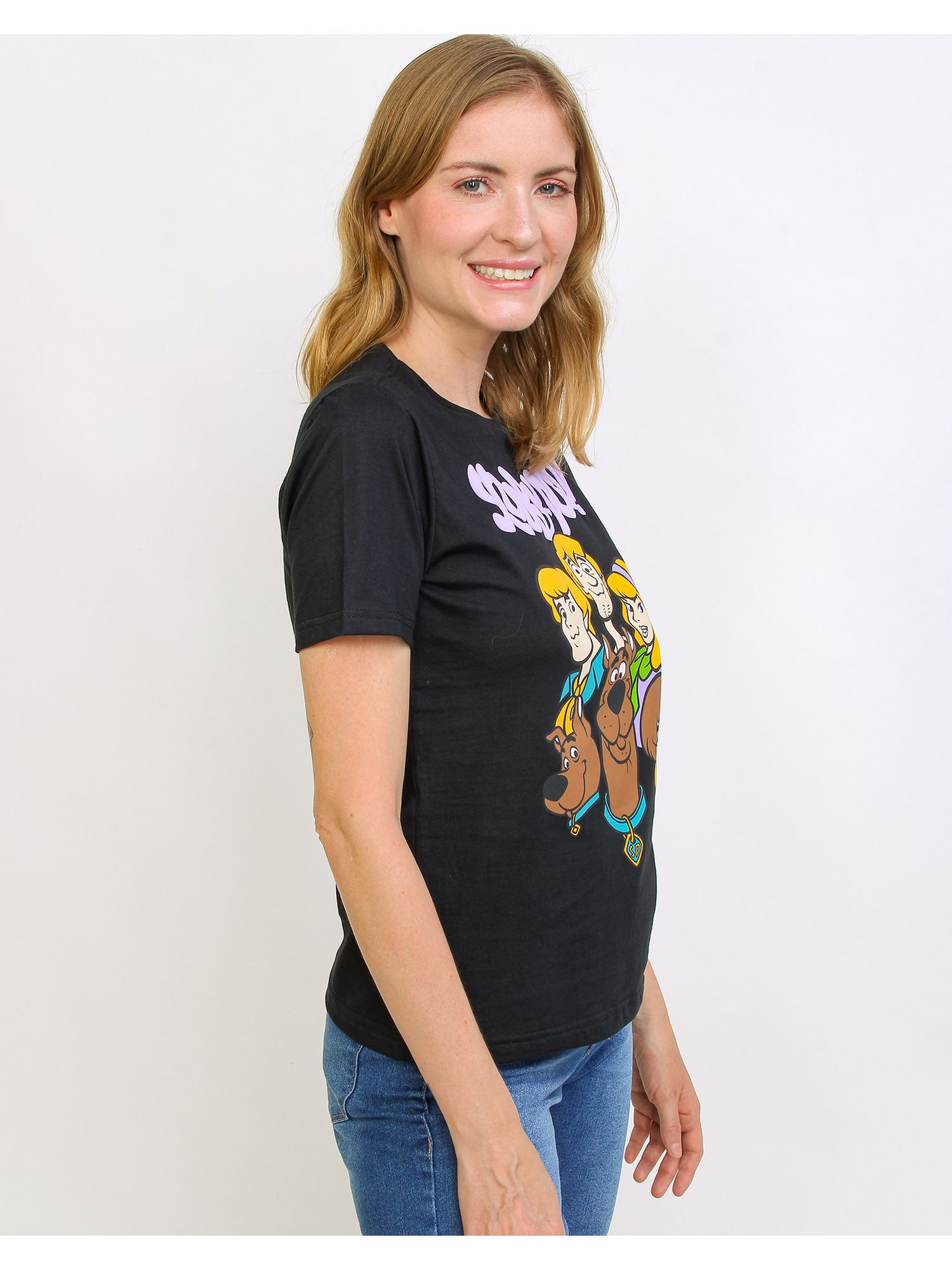 Camiseta Manga Curta Feminina Estampa Scooby Doo Lojasbesni 9790