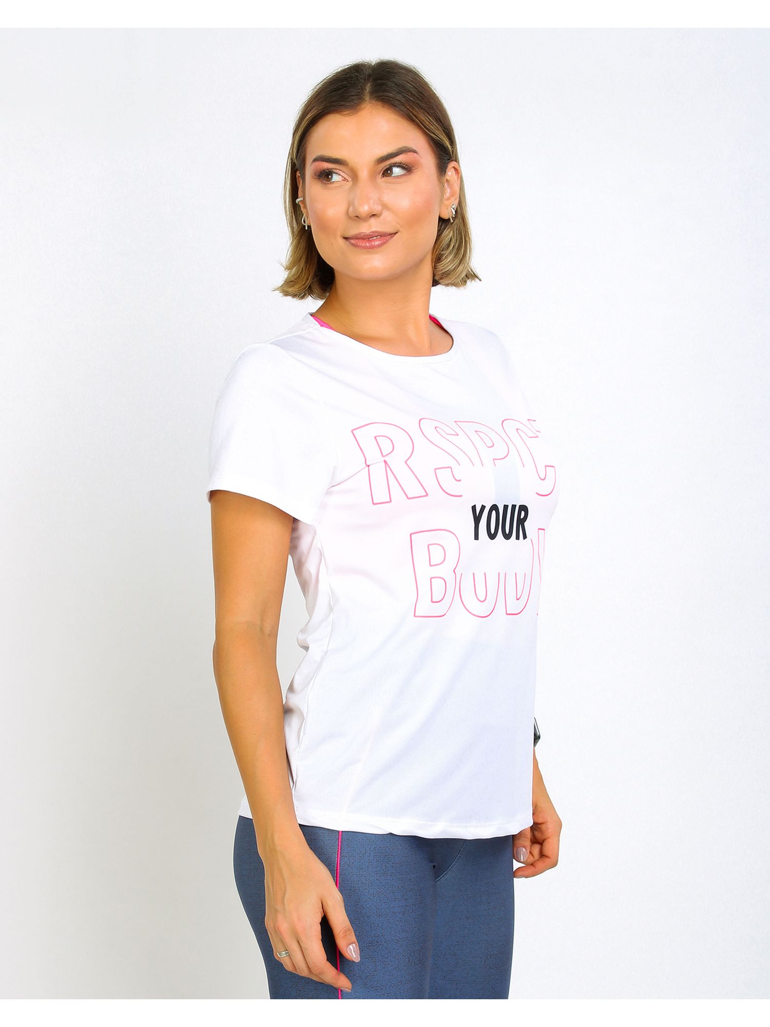 Camiseta Feminina Minuty T-Shirt Estampada Bege - Ref.1403 - Badana