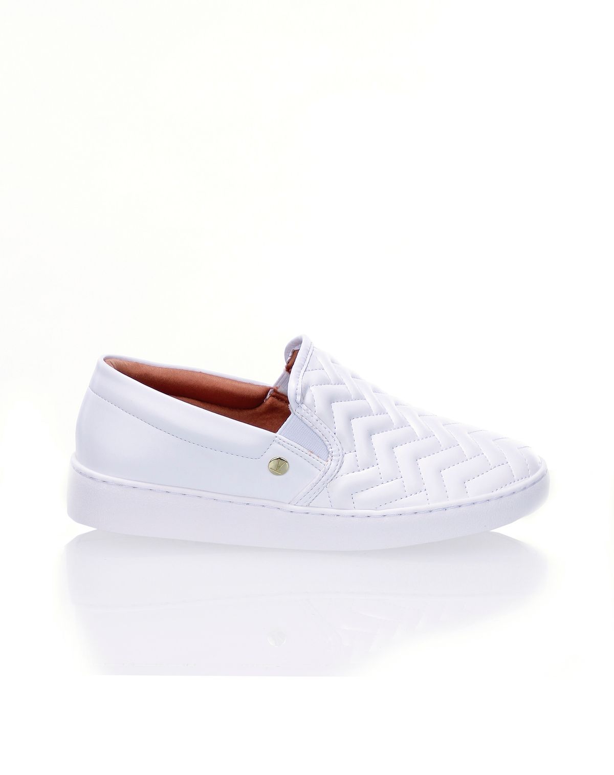 Slip On Casual Feminino Matelassê Vizzano branco - 34