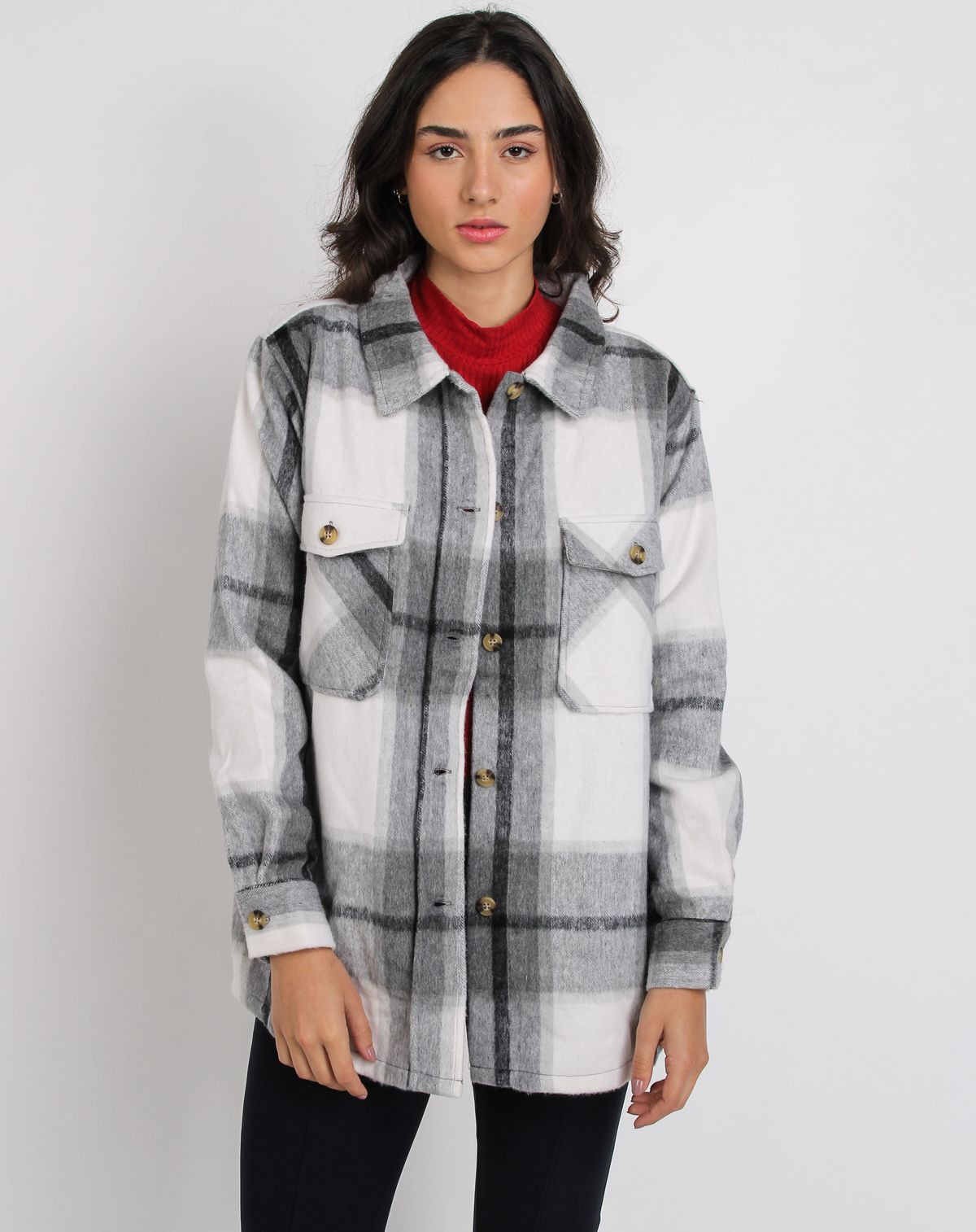 Camisa xadrez oversize WAC - CAM1014BEGE