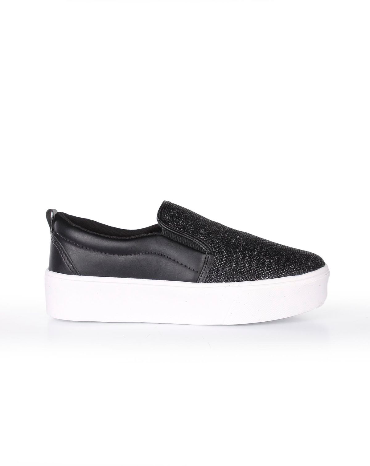 Tênis Slip On Flatform Feminino preto/preto - 39