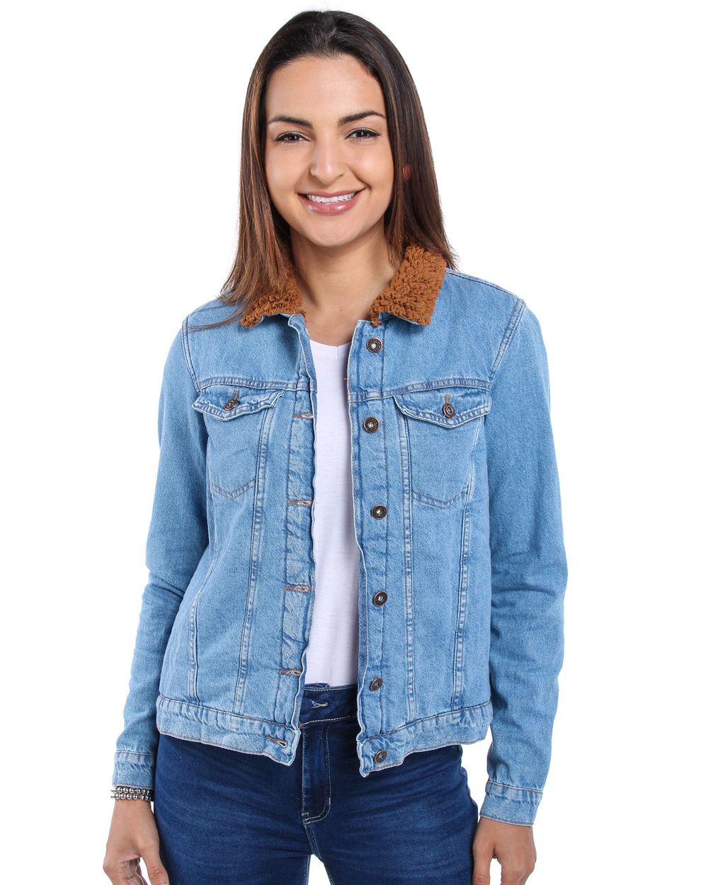 Jaqueta jeans feminina hot sale besni