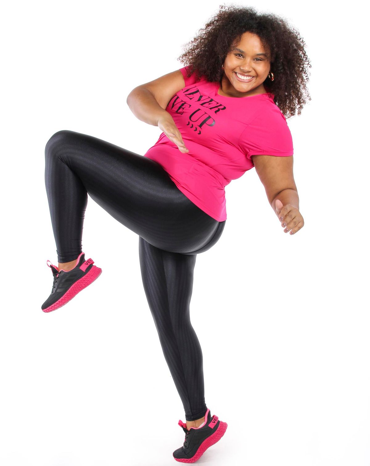 Calça Legging Fitness Feminina Plus Size Cirré Texturizada