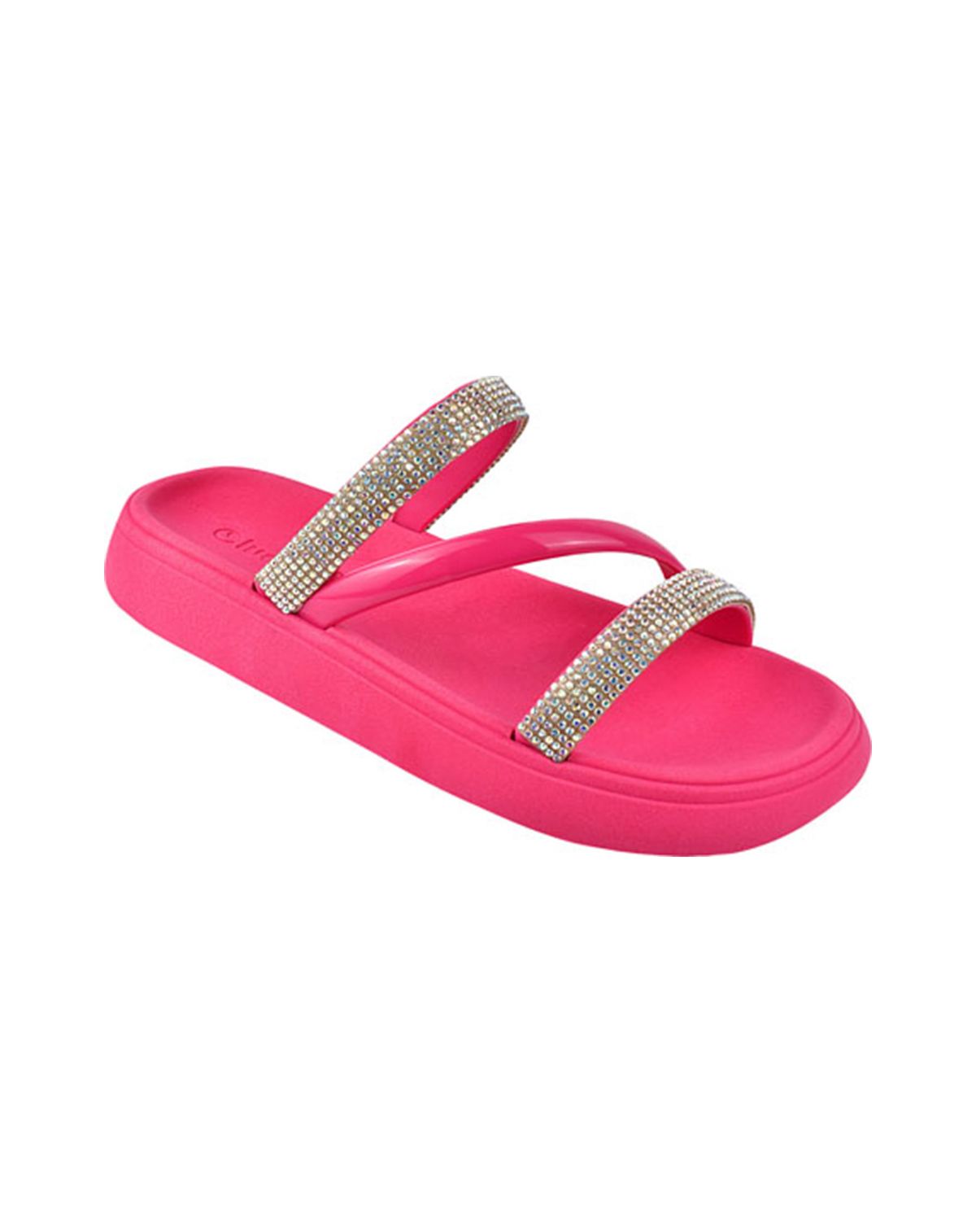 Sandália Flatform Infantil Menina Strass Besni magenta - 27/8