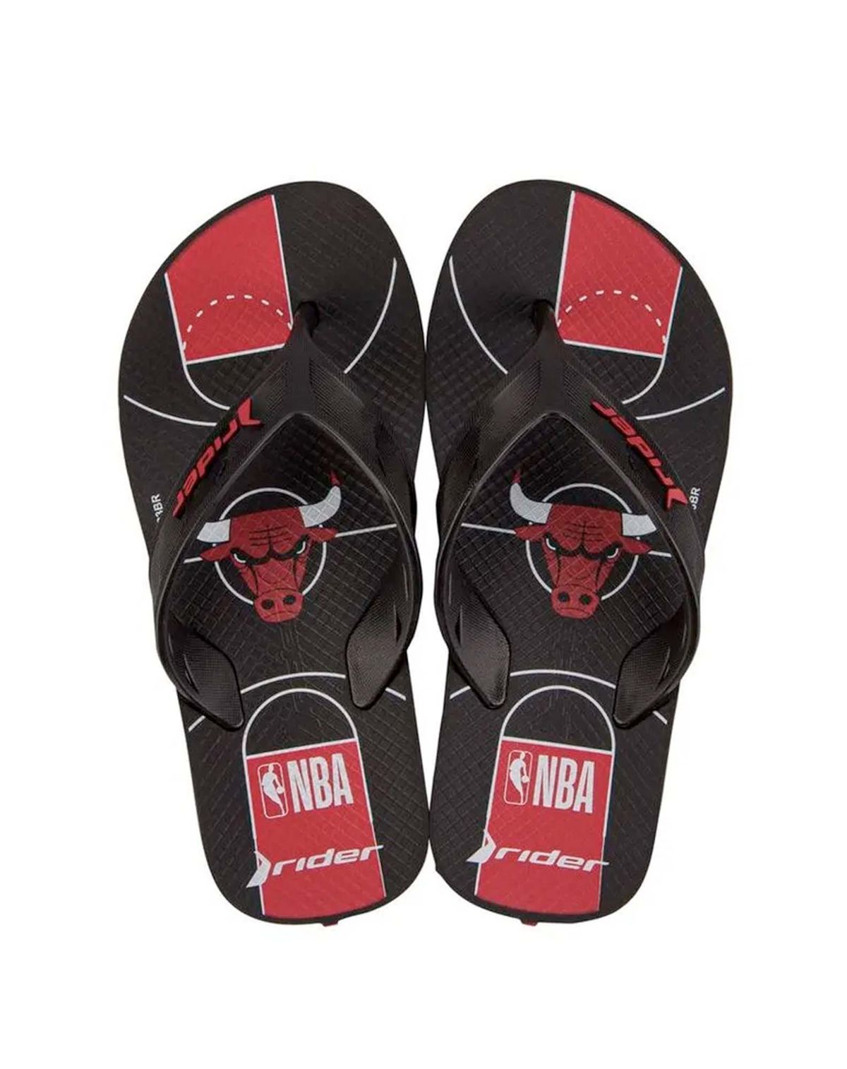 Chinelo Infantil Menino Rider Street NBA preto/vermelho - 31