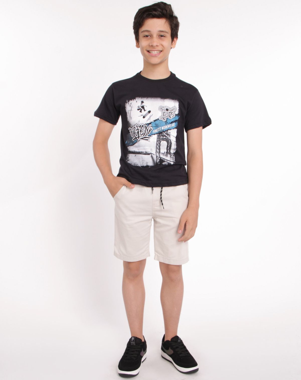 10 Roupa Infantil Juvenil Masculino Conjunto 5 Blusas e 5 Shorts