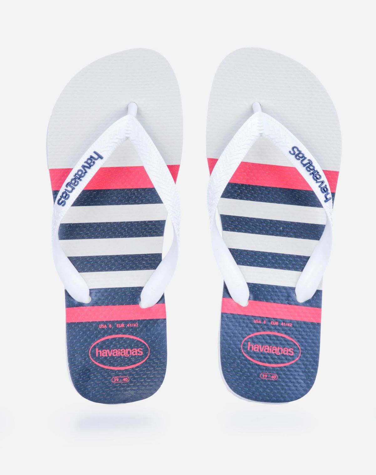 Chinelo Masculino Havaianas Estampado Top Nautical Lojas Besni branco - 37/8