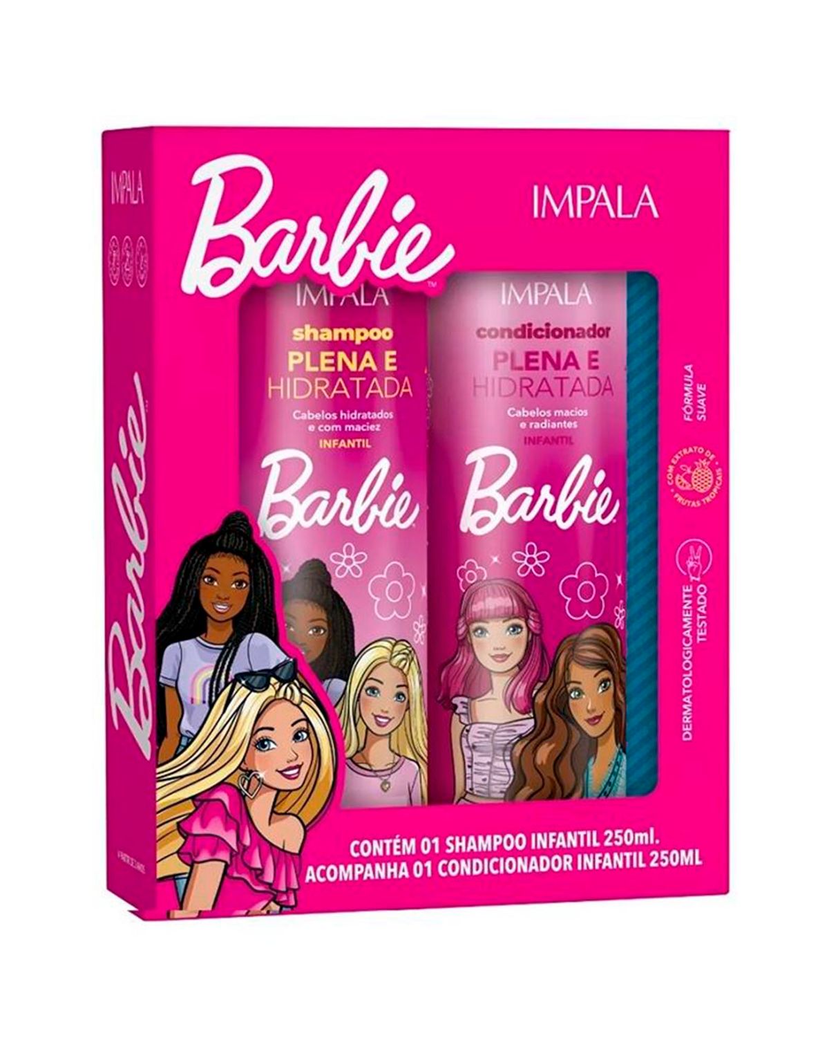 Kit Shampoo + Condicionador Impala Barbie Plena e Hidratada - 250 ml unica - u