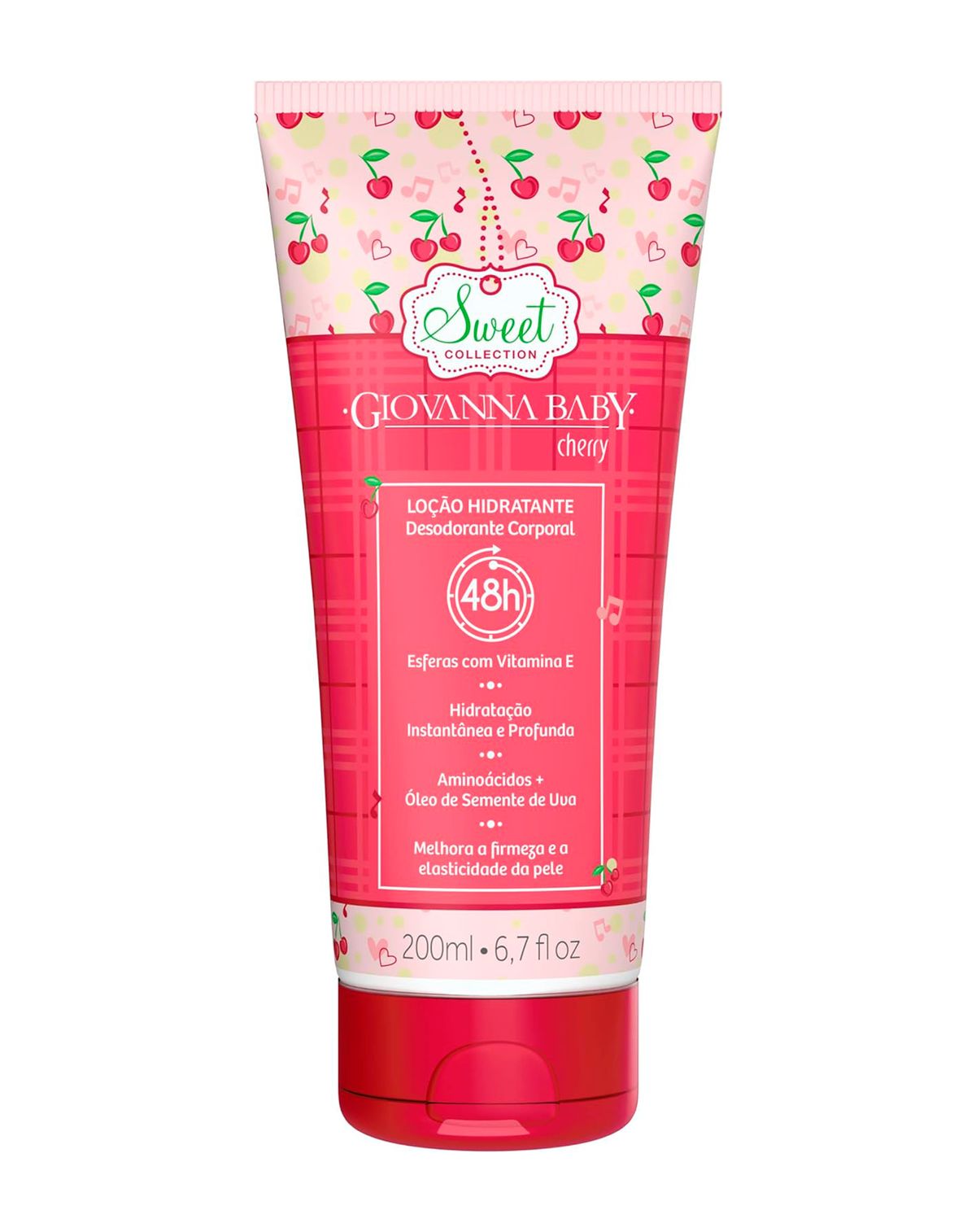 Loção Hidratante Giovanna Baby Cherry - 200ml unica - u