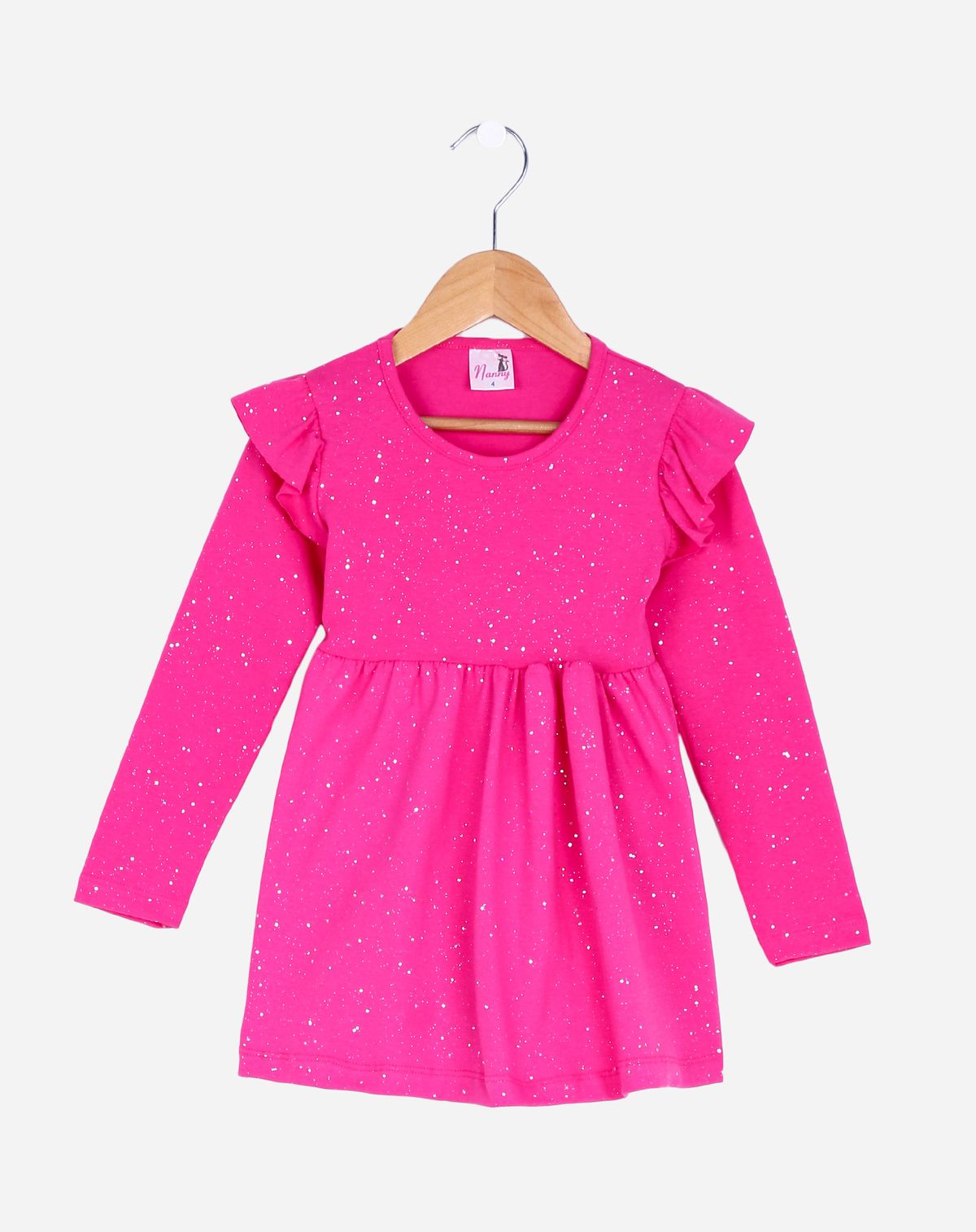 Vestido Infantil Menina Alça Babados - Tam. 4 a 10 Anos (2) pink - 8