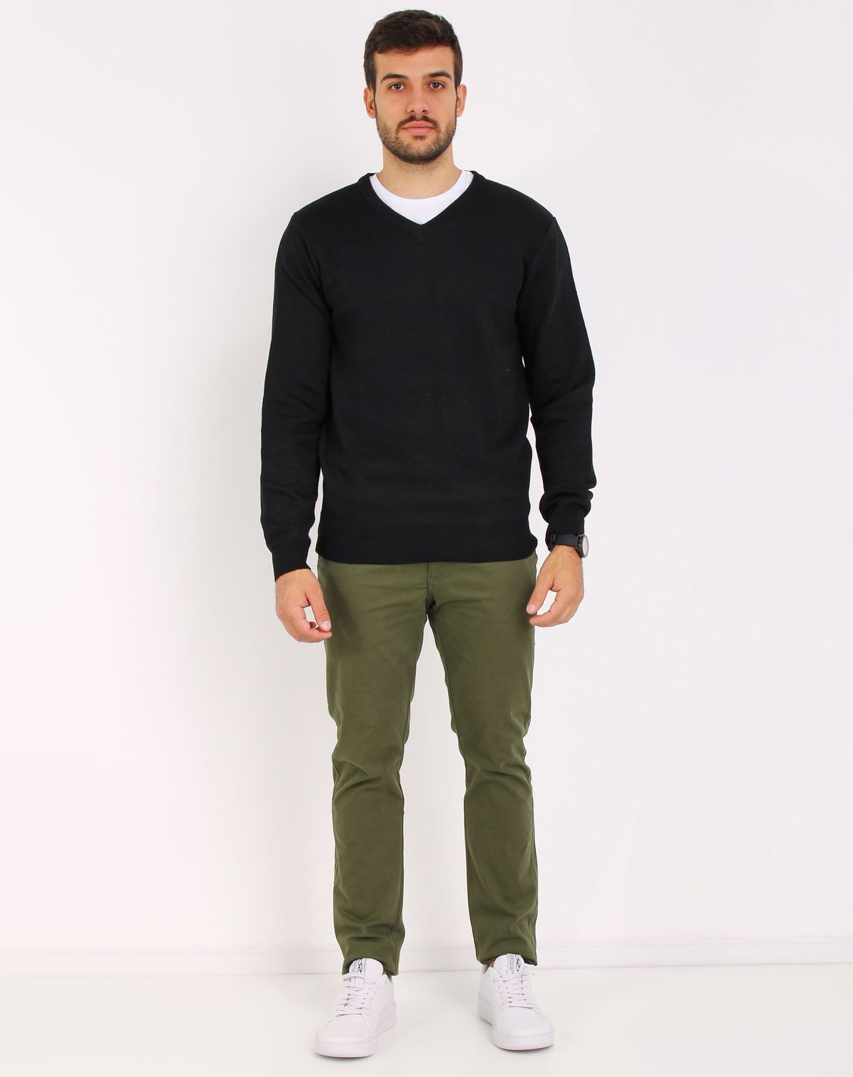 Calça Sarja Masculina Básica militar - 38