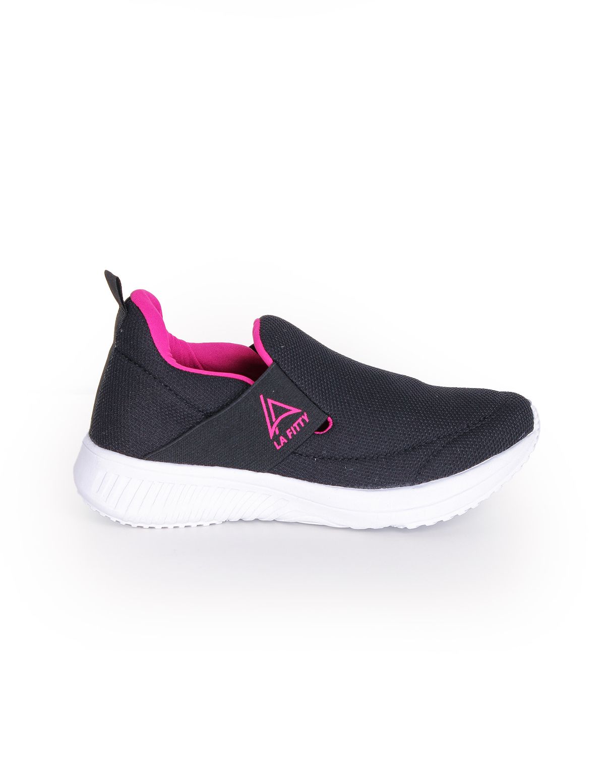 Tênis Feminino Jogging Slip On preto/pink - 34