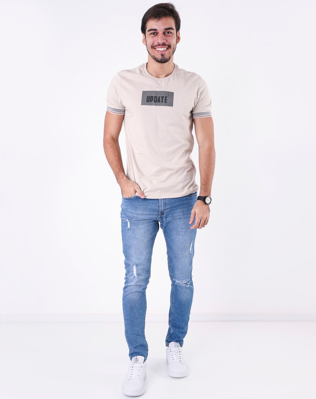 Calça Jeans Skinny Masculina Estonado jeans - 40