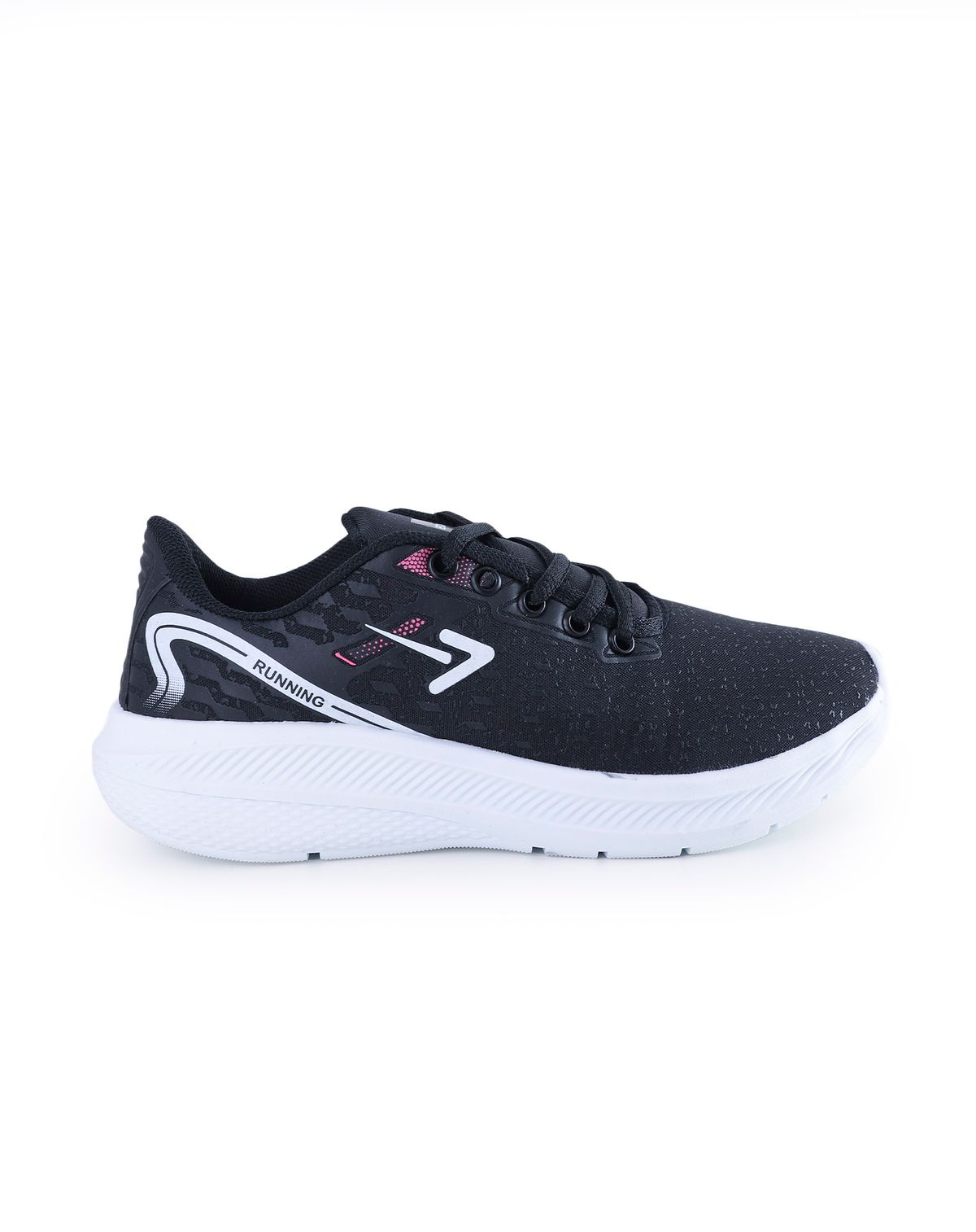 Tenis Esportivo Feminino Texturizado preto/pink - 39