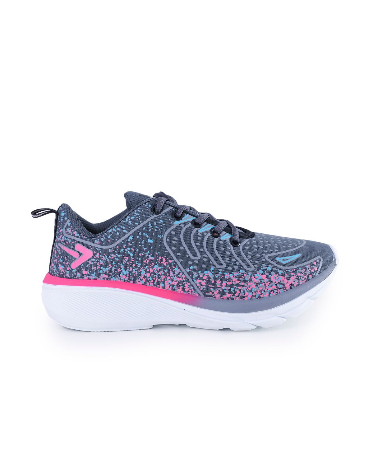 Tenis Esportivo Feminino Estampado grafite/pink - 34