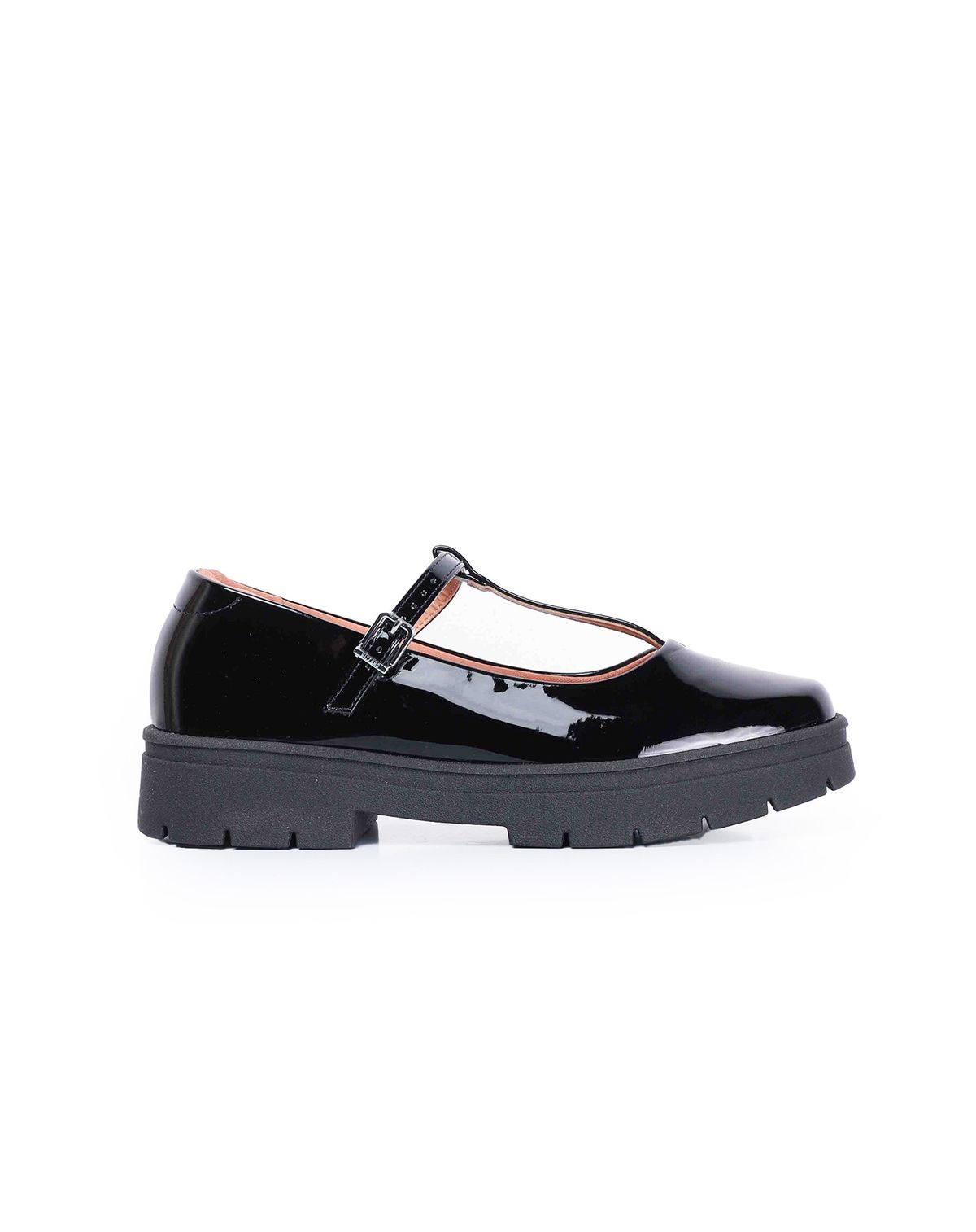 Sapato Boneca Feminino Fivela Tratorado preto vz - 35