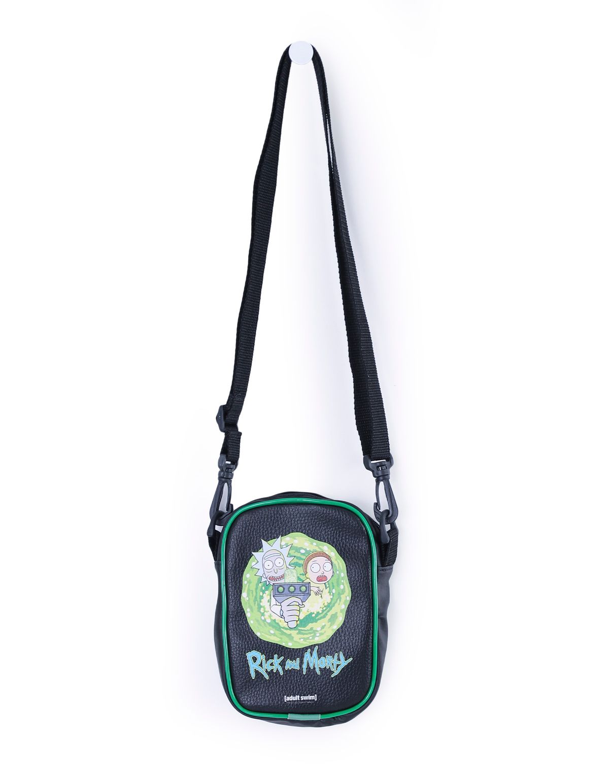 Bolsa Shoulder Bag Masculina Rick and Morty preto/ verde - u