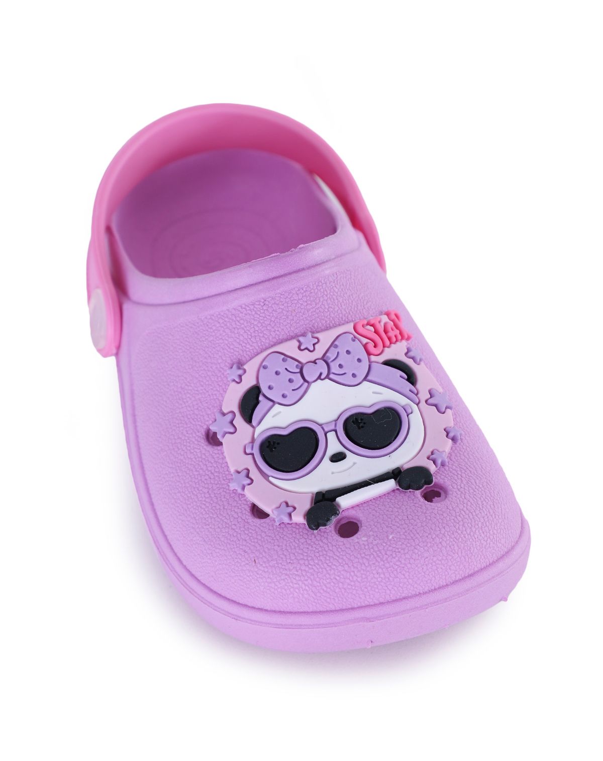 Chinelo Infantil Menina Respirável Panda lilas - 19/0