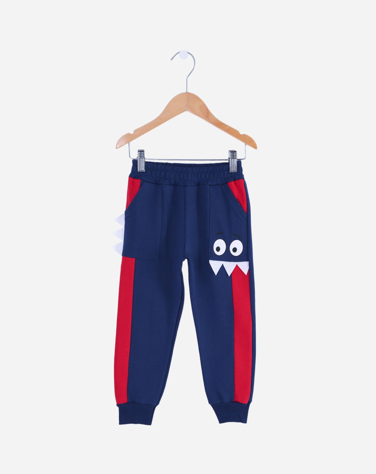 Calça Moletom Infantil Menino Dino Spike - Tam. 1 a 3 anos marinho - 2