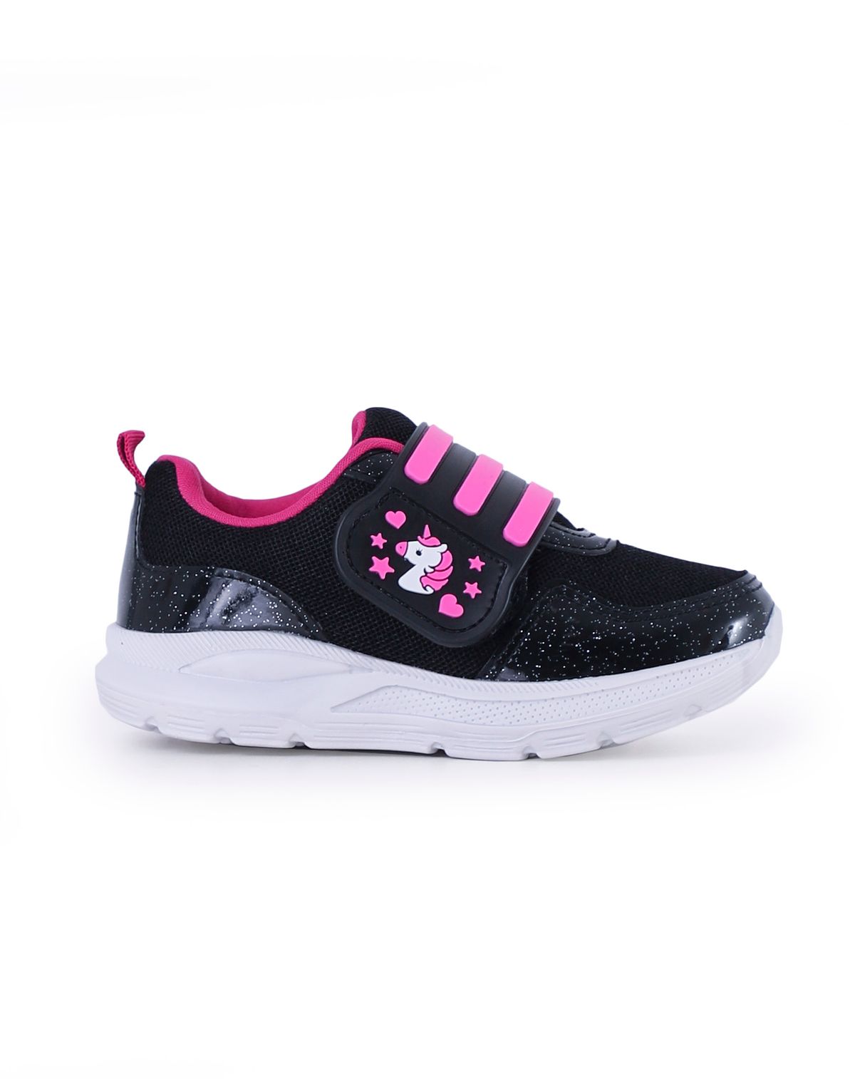 Tenis Infantil Menina Unicórnio preto/pink - 20