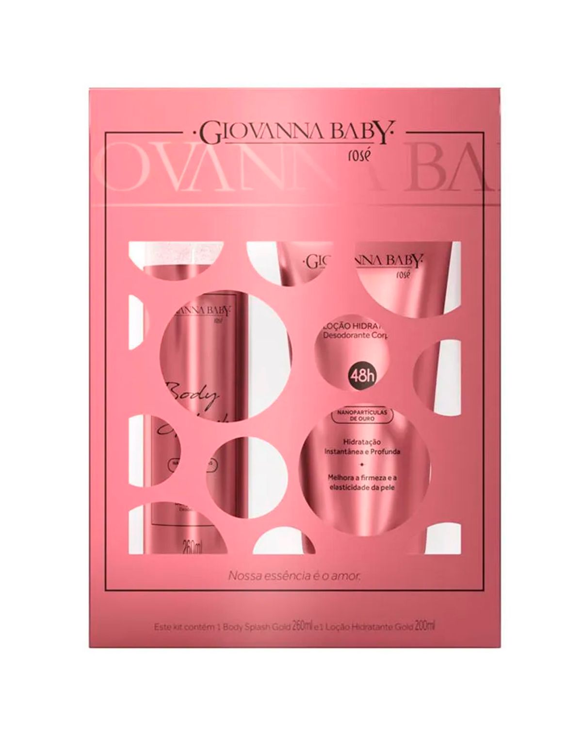 Kit Giovanna Baby Body Splash e Loção Rosé unica - u