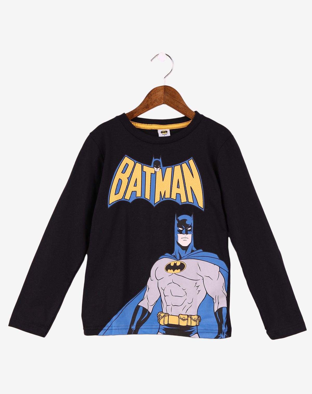 Camiseta Manga Longa Infantil Menino Batman - Tam. 4 a 8 Anos preto - 8