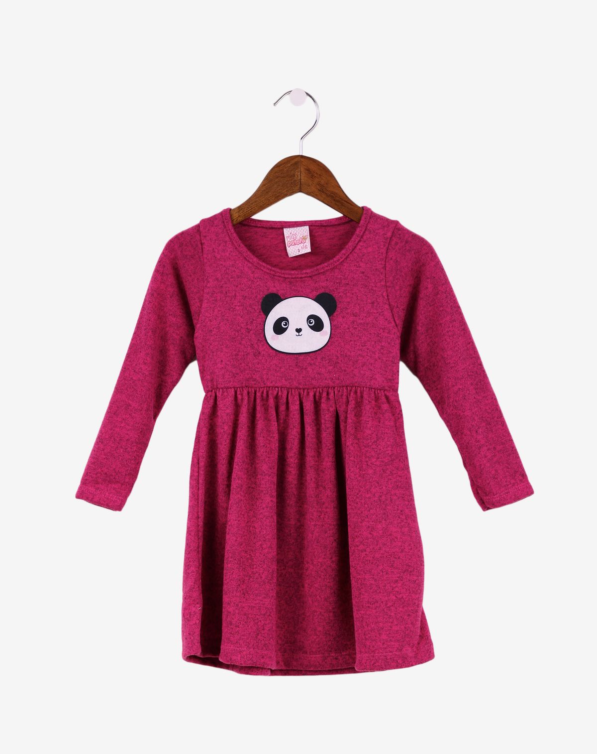 Vestido Infantil Menina Ursinho - Tam. 1 a 3 Anos pink - 2