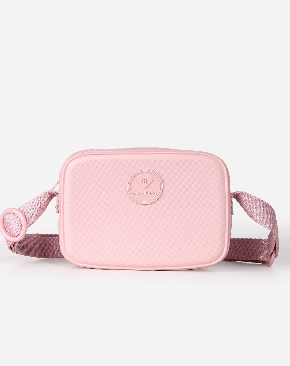 Bolsa Crossbody Retangular Infantil Molekinha rosa - u