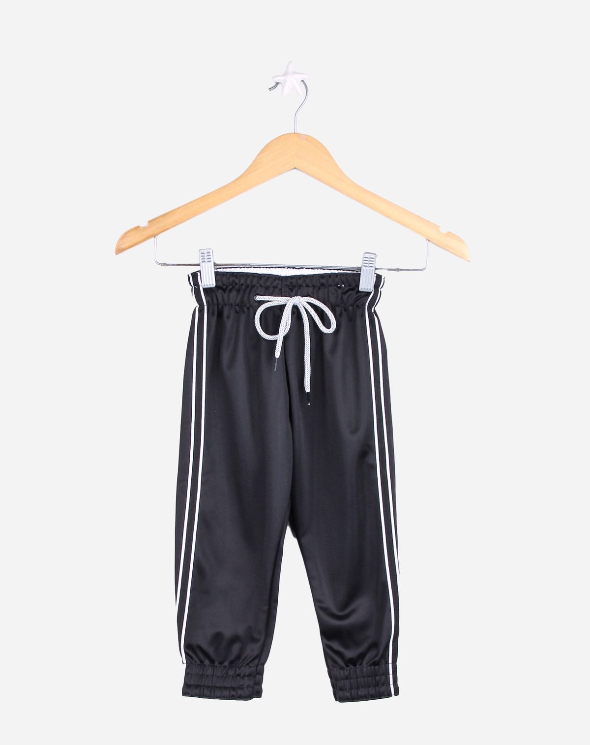 Calça Jogger Infantil Menino Listras - Tam. 1 a 3 anos preto - 1