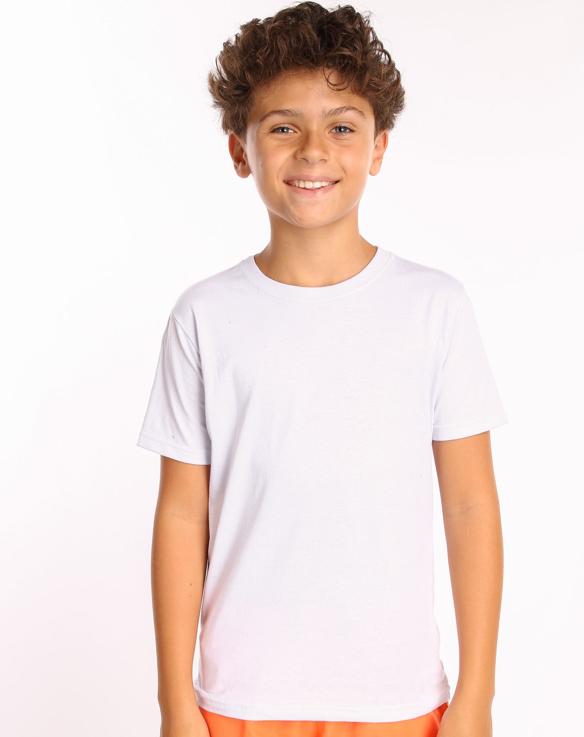 Camiseta Manga Curta Juvenil Menino Básica branco - 10