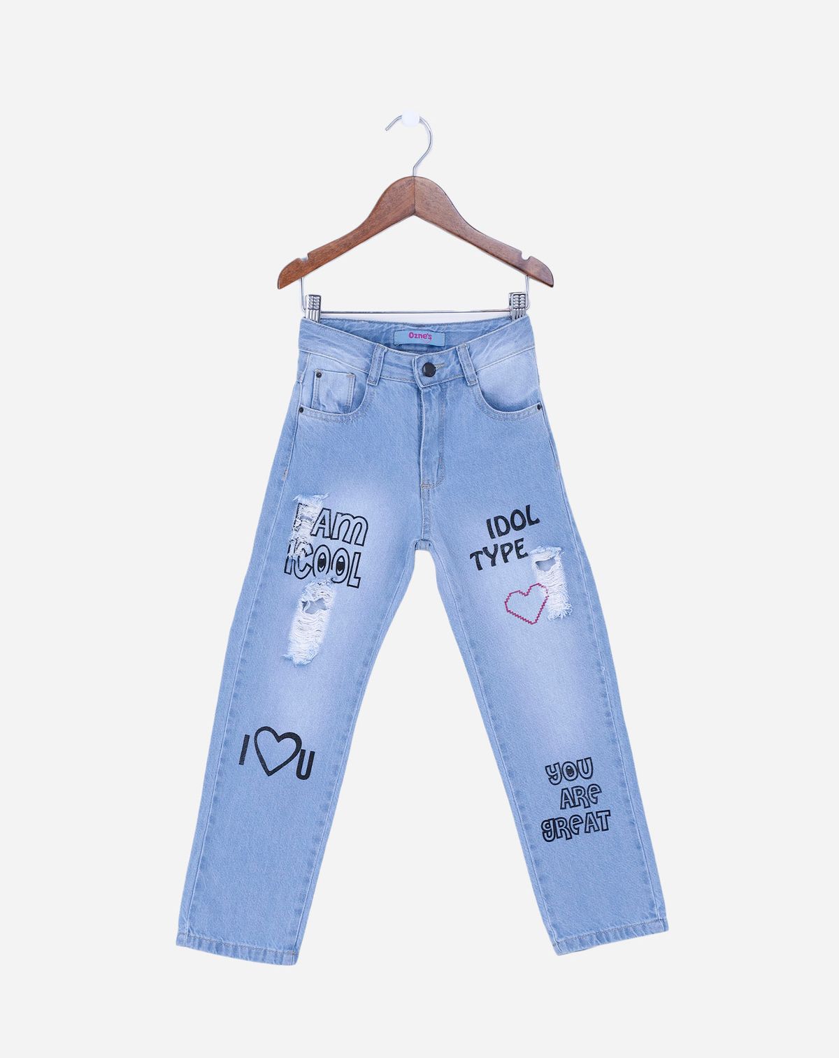 Calça Jeans Reta Infantil Menina - Tam. 4 a 8 Anos jeans - 4