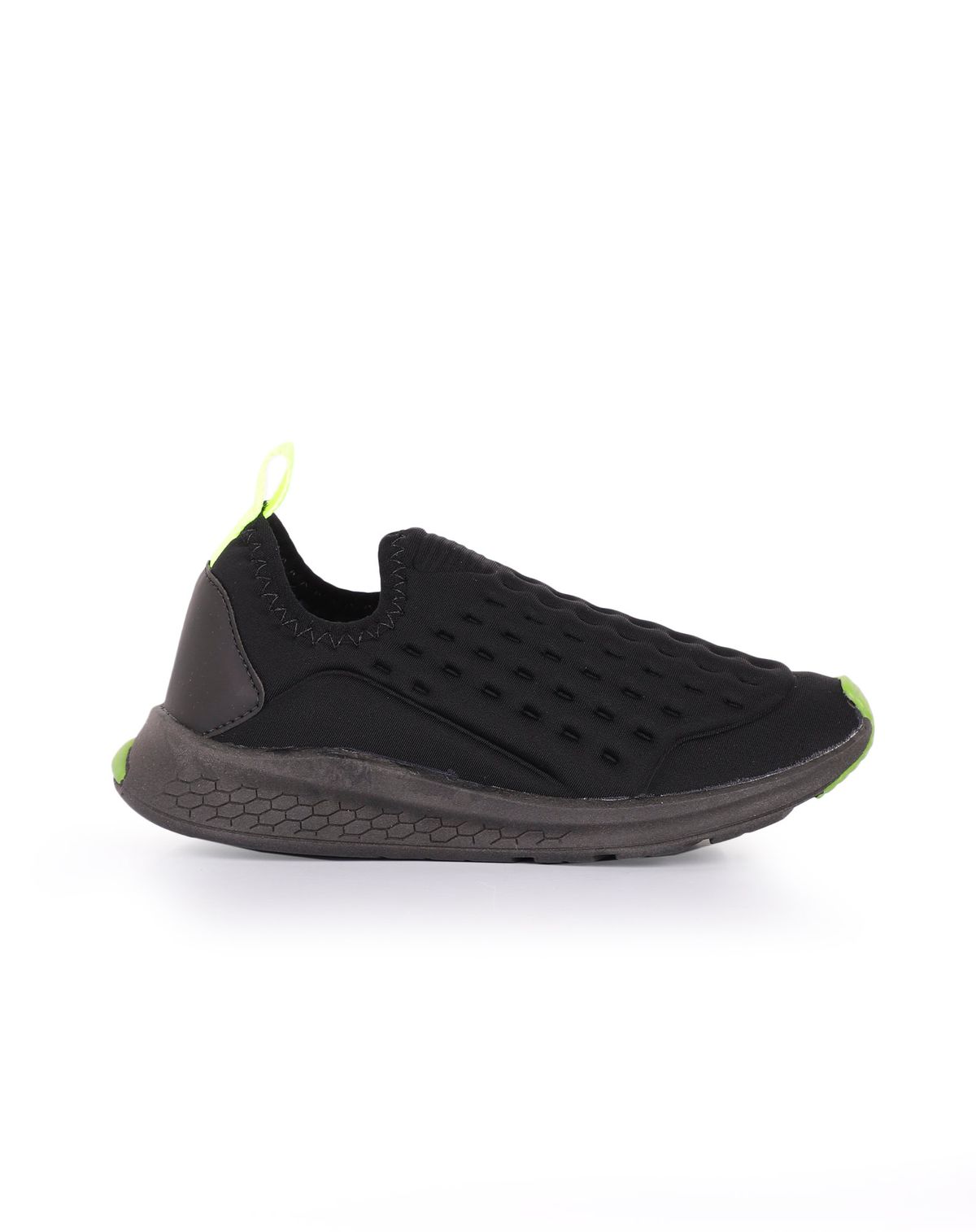 Tênis Jogging Slip On Infantil Menino Texturizado preto/verde - 29