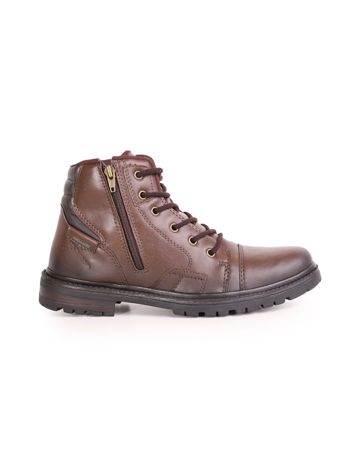 Bota Coturno Masculina Zíper tabaco - 38