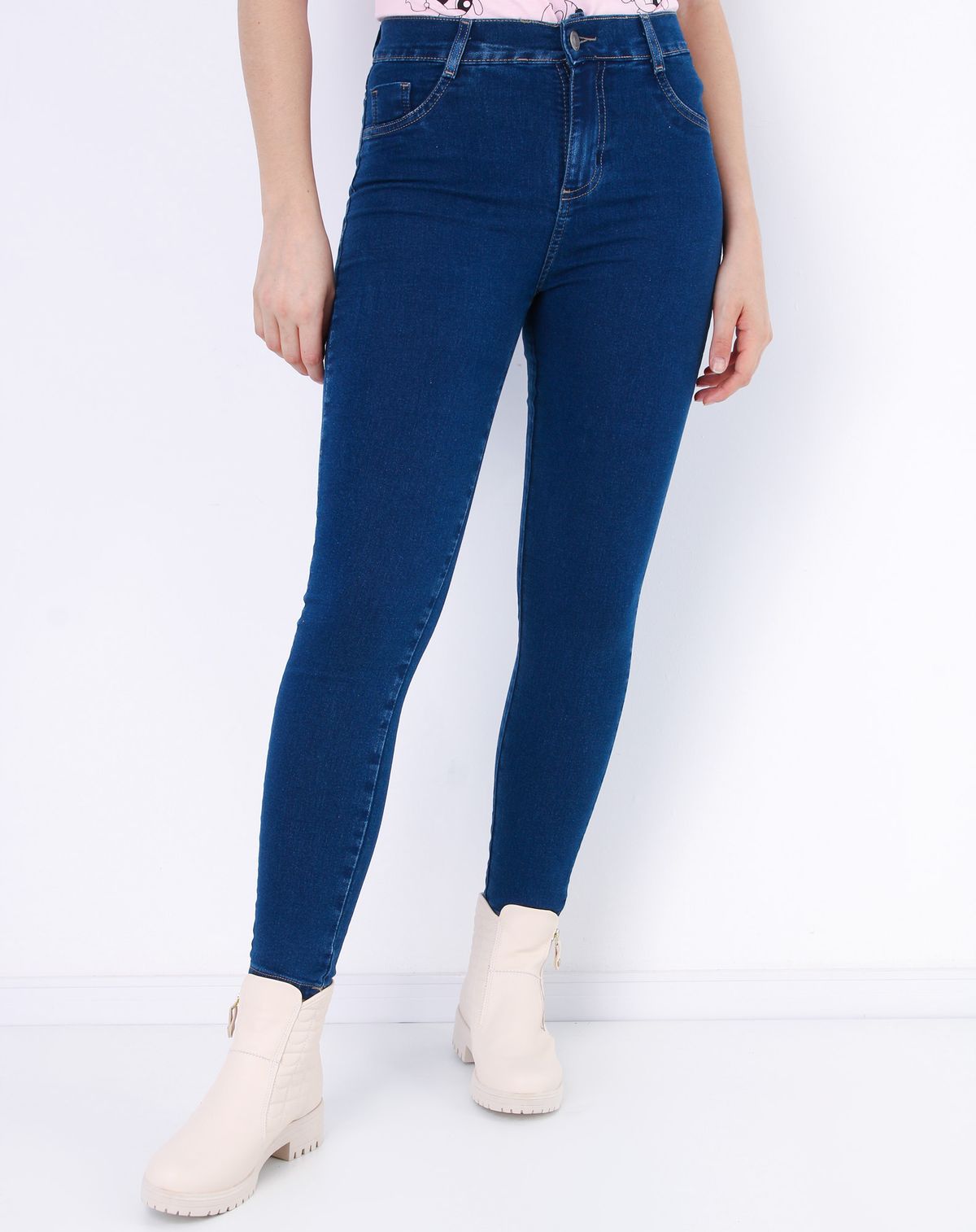 Calça Jeans Sawary Feminina Skinny jeans escuro - 38