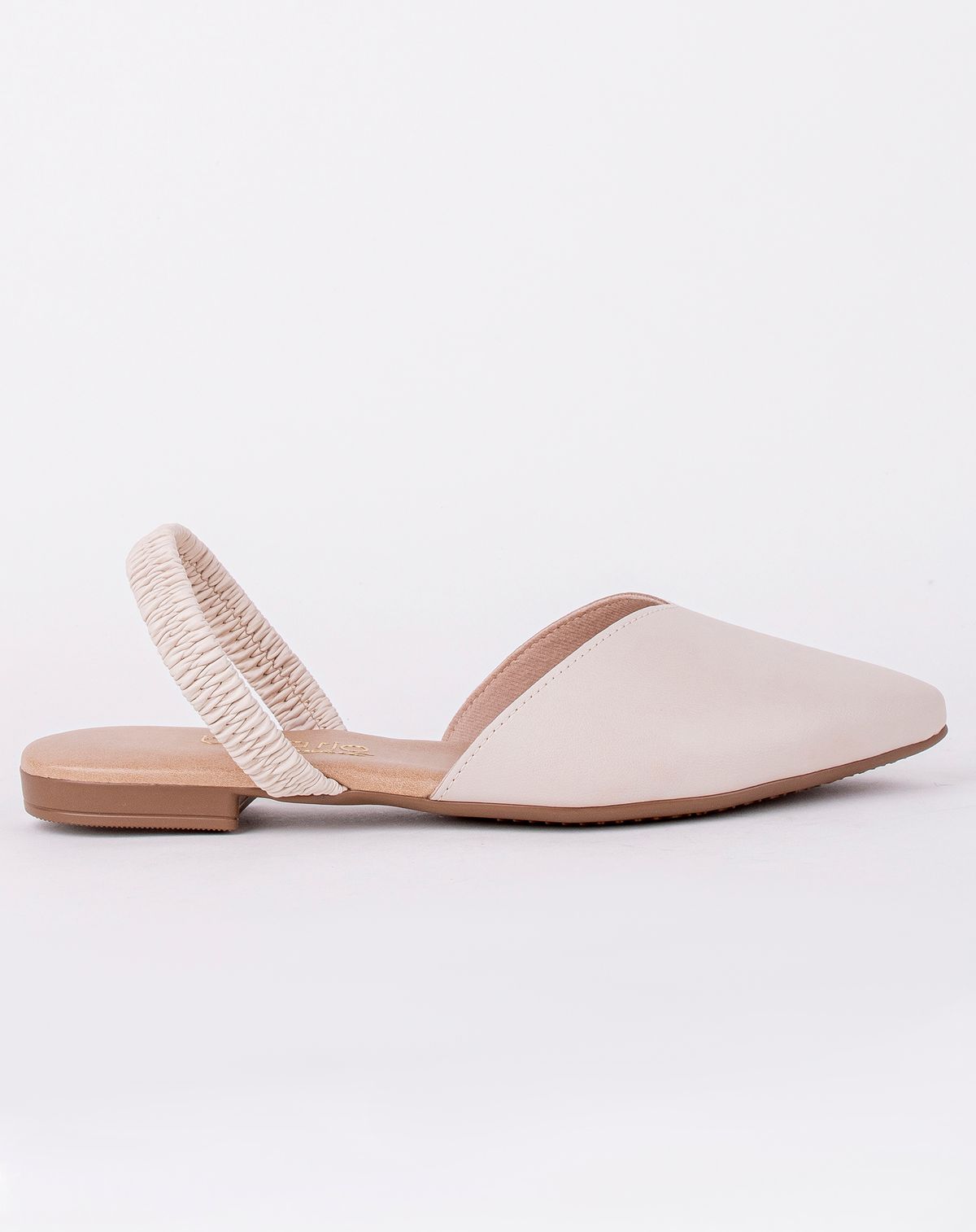 Sapatilha Feminina Slingback Bico Fino Beira Rio creme - 34