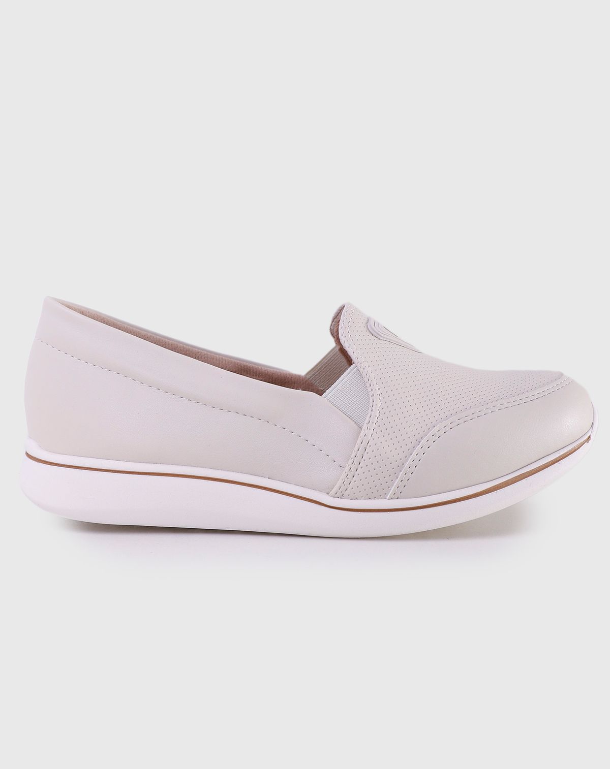 Tenis  Feminino Ultra Conforto Modare Calce Fácil branco off - 34